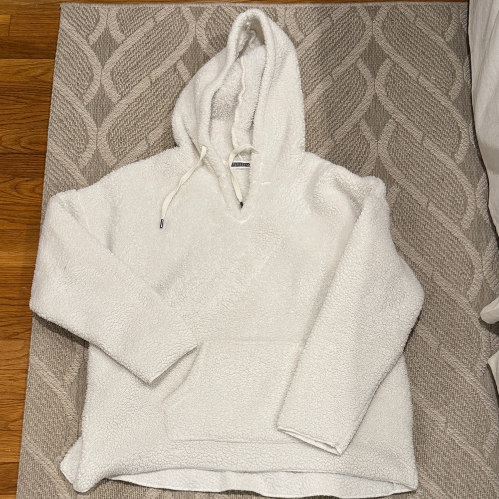 P.J. Salvage Cozy White Hooded Sweater